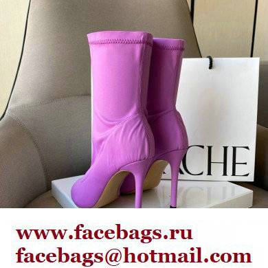 Gianvito Rossi Heel 10.5cm FABRIC and TPU HIROKO BOOTIE Purple 2022