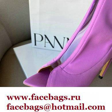 Gianvito Rossi Heel 10.5cm FABRIC and TPU HIROKO BOOTIE Purple 2022