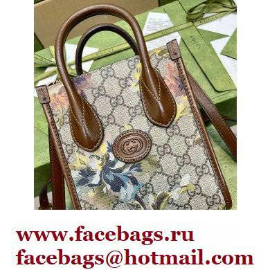 Gucci GG Carnation Print Mini Tote Bag 671623 2022