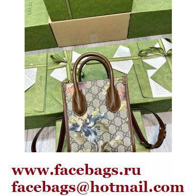 Gucci GG Carnation Print Mini Tote Bag 671623 2022