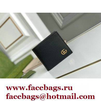 Gucci GG Marmont Leather Bi-fold Wallet 428726 Black/Gold 2022