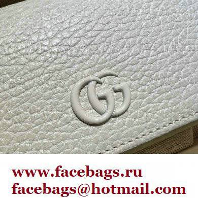 Gucci GG Marmont Medium Wallet 644407 Resin Hardware White 2022