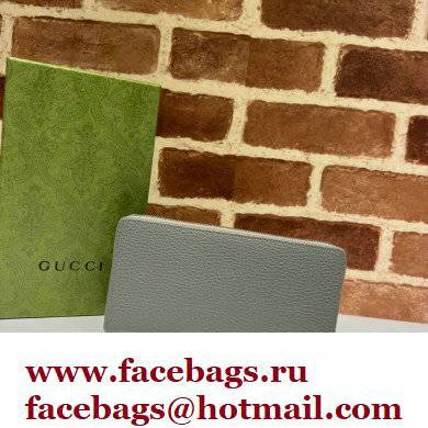 Gucci GG Marmont zip around Wallet 456117 Resin Hardware Gray 2022