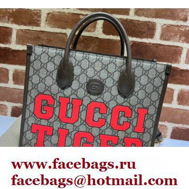 Gucci Tiger GG Small Tote Bag 659983 Brown 2022