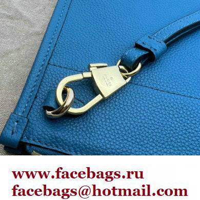 Gucci Zip Pouch Bag with Gucci Logo 681200 Blue 2022