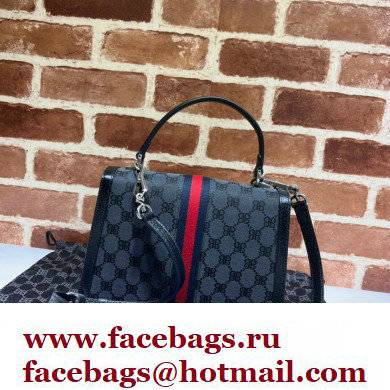 Gucci x Balenciaga The Hacker Project Small Handbag 680119 GG Canvas Black 2022