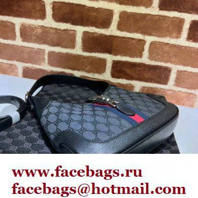 Gucci x Balenciaga The Hacker Project Small Hobo Bag 680118 GG Canvas Black 2022