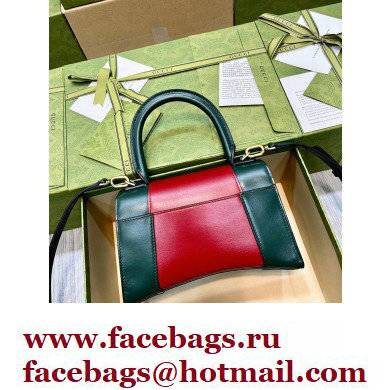 Gucci x Balenciaga The Hacker Project Small Hourglass Bag 681697 Leather Green/Red 2022