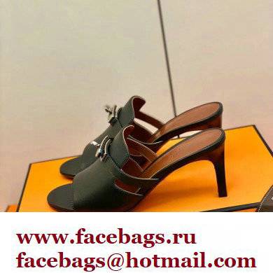 Hermes Kelly Buckle Cute Sandals Black