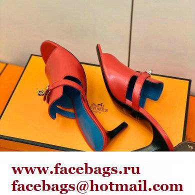 Hermes Kelly Buckle Cute Sandals Red