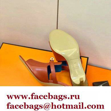 Hermes Kelly Buckle Cute Sandals Rouge Clay