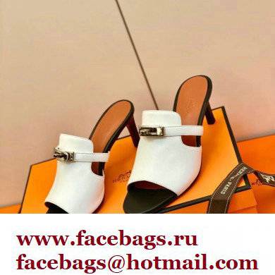 Hermes Kelly Buckle Cute Sandals White