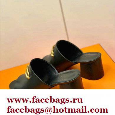 Hermes Roulis Buckle Camilla Mules Black