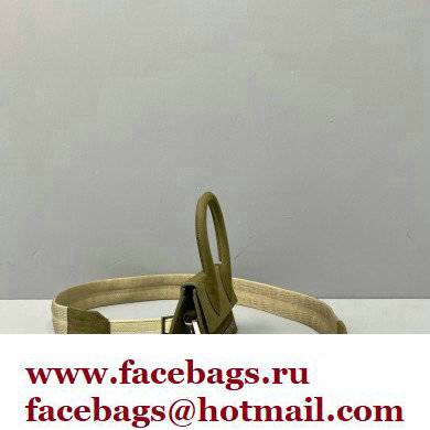 Jacquemus Le Chiquito Homme Mini Bag Suede Olive Green with Removable Shoulder Strap