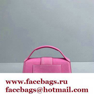 Jacquemus suede Le Bambino Mini Envelope Handbag fuchsia