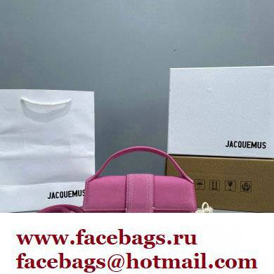 Jacquemus suede Le Bambino Mini Envelope Handbag fuchsia