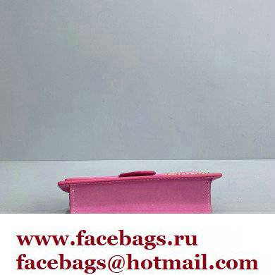 Jacquemus suede Le Bambino Mini Envelope Handbag fuchsia