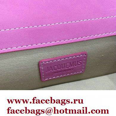 Jacquemus suede Le Bambino Mini Envelope Handbag fuchsia