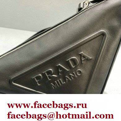 Prada Leather Triangle Shoulder Bag 1BH190 Black 2022