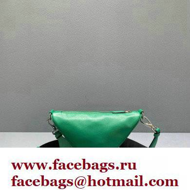 Prada Leather Triangle Shoulder Bag 1BH190 Green 2022