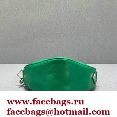 Prada Leather Triangle Shoulder Bag 1BH190 Green 2022