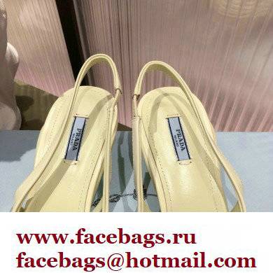 Prada Mesh fabric slingback pumps Yellow 2022