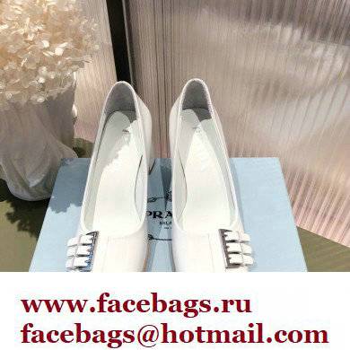 Prada Patent Leather Buckle Detail pumps White 2022