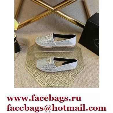 Prada Satin Espadrilles White with Crystals 2022