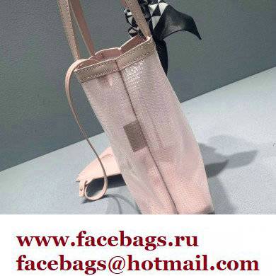 Prada Small Sequined Mesh Tote Bag 1BG417 Pink 2022