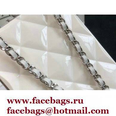 chanel WHITE lambskin Clutch with Chain AP2497 2022