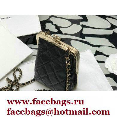 chanel black lambskin Clutch with Chain AP2496 2022