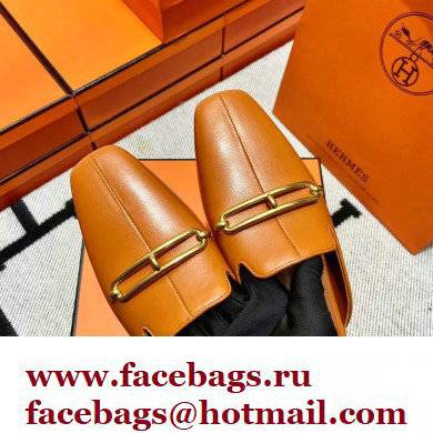 hermes calfskin Esmee mules tan 2022