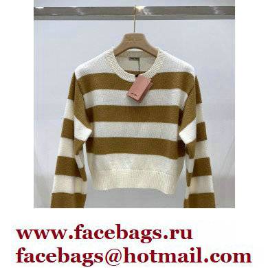 miu miu apricot striped sweater 2021