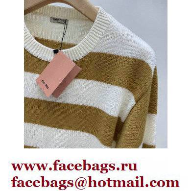 miu miu apricot striped sweater 2021