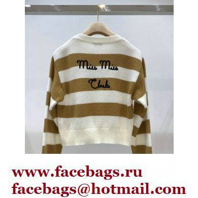 miu miu apricot striped sweater 2021