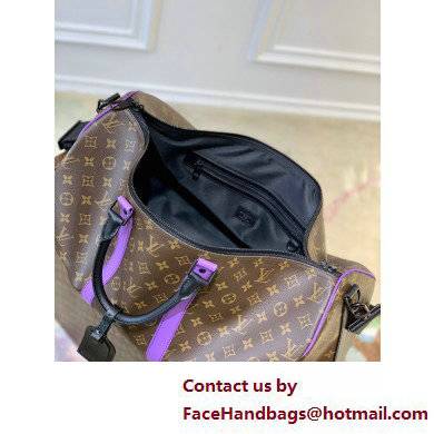 Louis Vuitton Monogram Canvas Keepall Bandouliere 50 Bag M46257 Purple