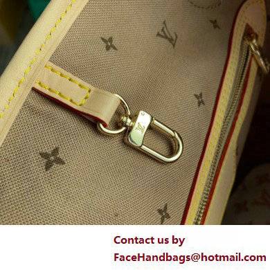 Louis Vuitton Monogram Canvas Neverfull MM Tote Bag with an outside pocket M20921 Beige