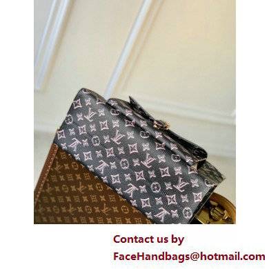 Louis Vuitton Monogram Canvas OnTheGo MM Tote Bag with an outside pocket M46154 Black