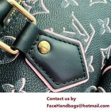 Louis Vuitton Monogram Canvas Speedy Bandouliere 25 Bag with an outside pocket M20852 Black