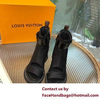 Louis Vuitton Satin Moonlight Ankle Boots Black 2022