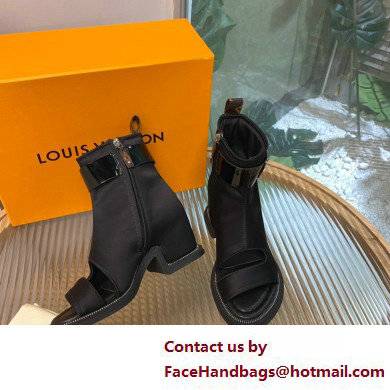 Louis Vuitton Satin Moonlight Ankle Boots Black 2022