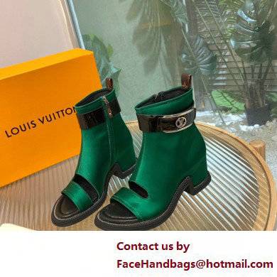 Louis Vuitton Satin Moonlight Ankle Boots Green 2022