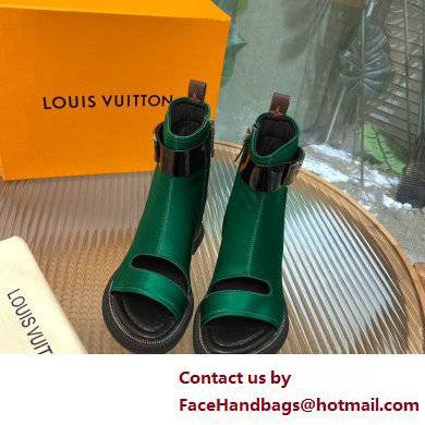 Louis Vuitton Satin Moonlight Ankle Boots Green 2022