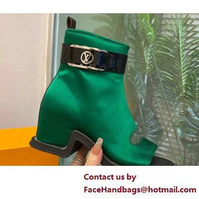 Louis Vuitton Satin Moonlight Ankle Boots Green 2022