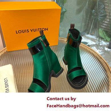 Louis Vuitton Satin Moonlight Ankle Boots Green 2022