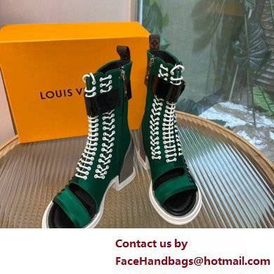 Louis Vuitton Satin Moonlight Half Boots Green 2022