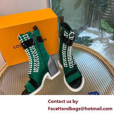 Louis Vuitton Satin Moonlight Half Boots Green 2022