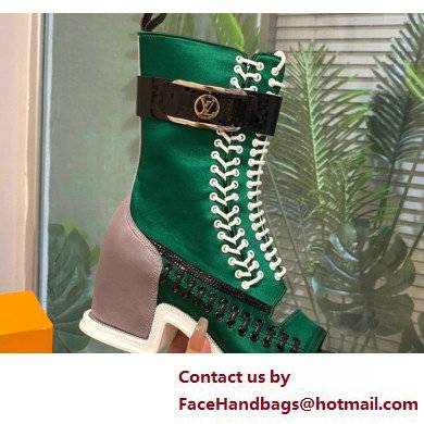 Louis Vuitton Satin Moonlight Half Boots Green 2022