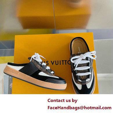 Louis Vuitton Suede Lous Open Back Sneakers Black 2022