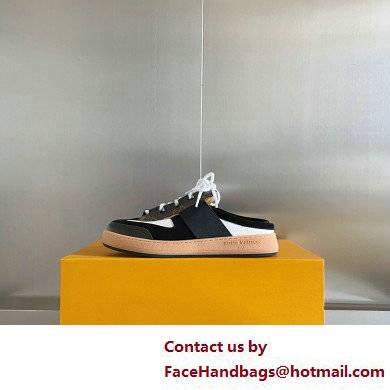 Louis Vuitton Suede Lous Open Back Sneakers Black 2022